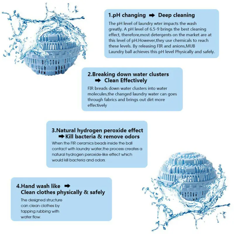 Модные эко волшебные шарики для стирки, без моющего средства, стиральная машина, ионная стирка, Волшебная стильная руда, шарик для стирки