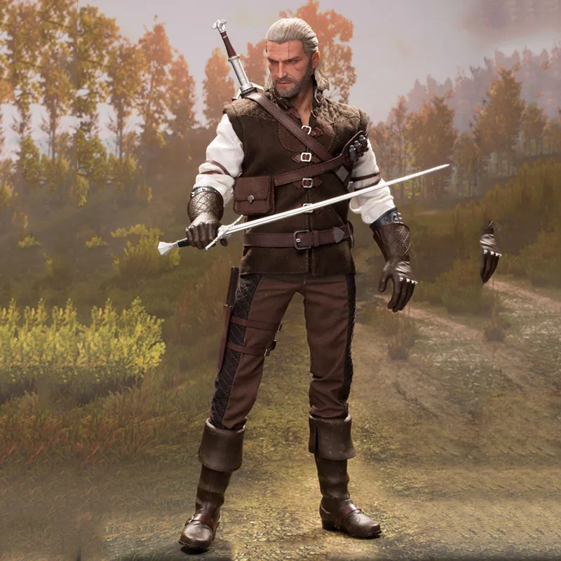 

MT Toys 1/6 Scale Boy Toys Hunting Devils White Wolf Gerald Geralt Movable Model For 12" Action Figure Body Accessories