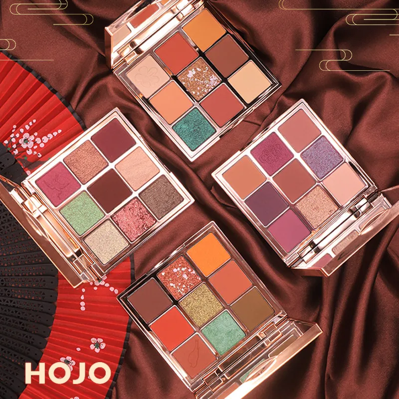 

HOJO Brand 9 Color Eyeshadow Box Shimmer Matte Make Up Glitter Waterproof Eye Shadow Palette Powder Makeup Beauty Eye Cosmetics