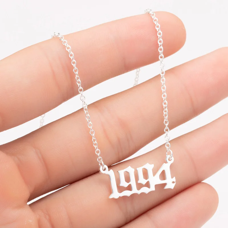 NEWBUY ювелирные изделия на заказ специальная дата год количество ожерелье для женщин 1995 1996 1997 1998 1999 от 1980 до индивидуальный воротник