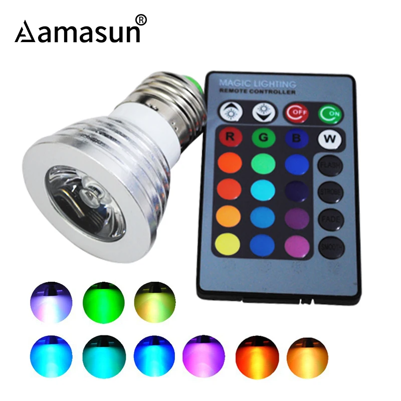 Светодиодный ночсветильник E27 85 265 в RGB 3 Вт GU10 GU5.3 MR16 12 В|Ночники| |