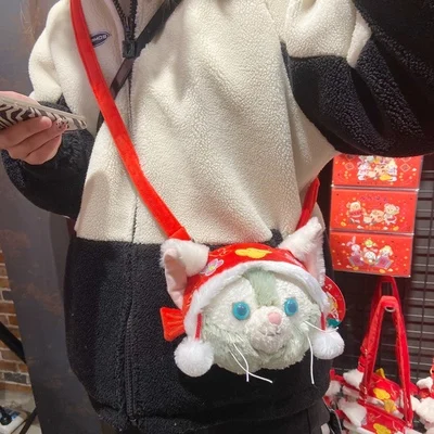 Shanghai Disney New Year messenger bag Mickey Mouse mobile phone bag plush doll bag Spring Festival Year of the Ox messenger bag