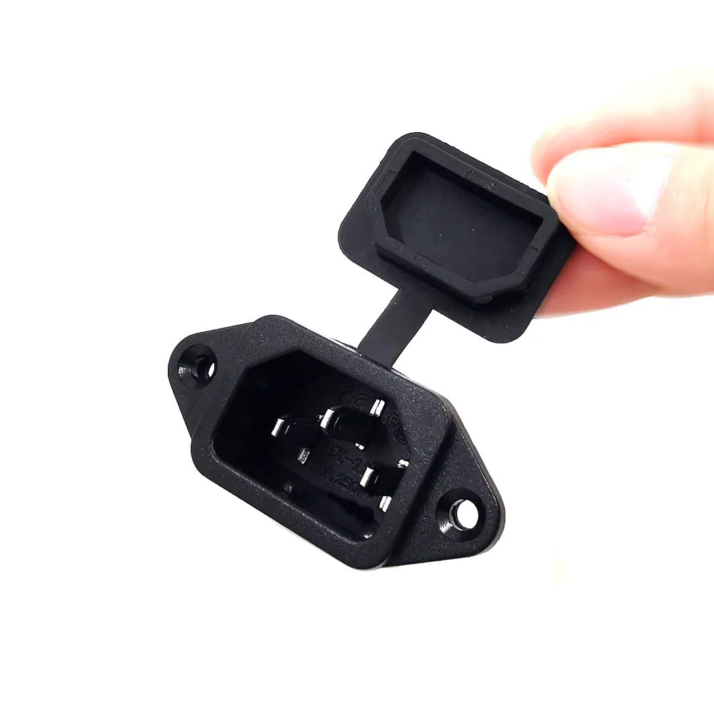 

Waterproof IEC320 C14 Electric Bicycle Car Wired Receptacle Connector 10A 250V battery Charging AC power outlet