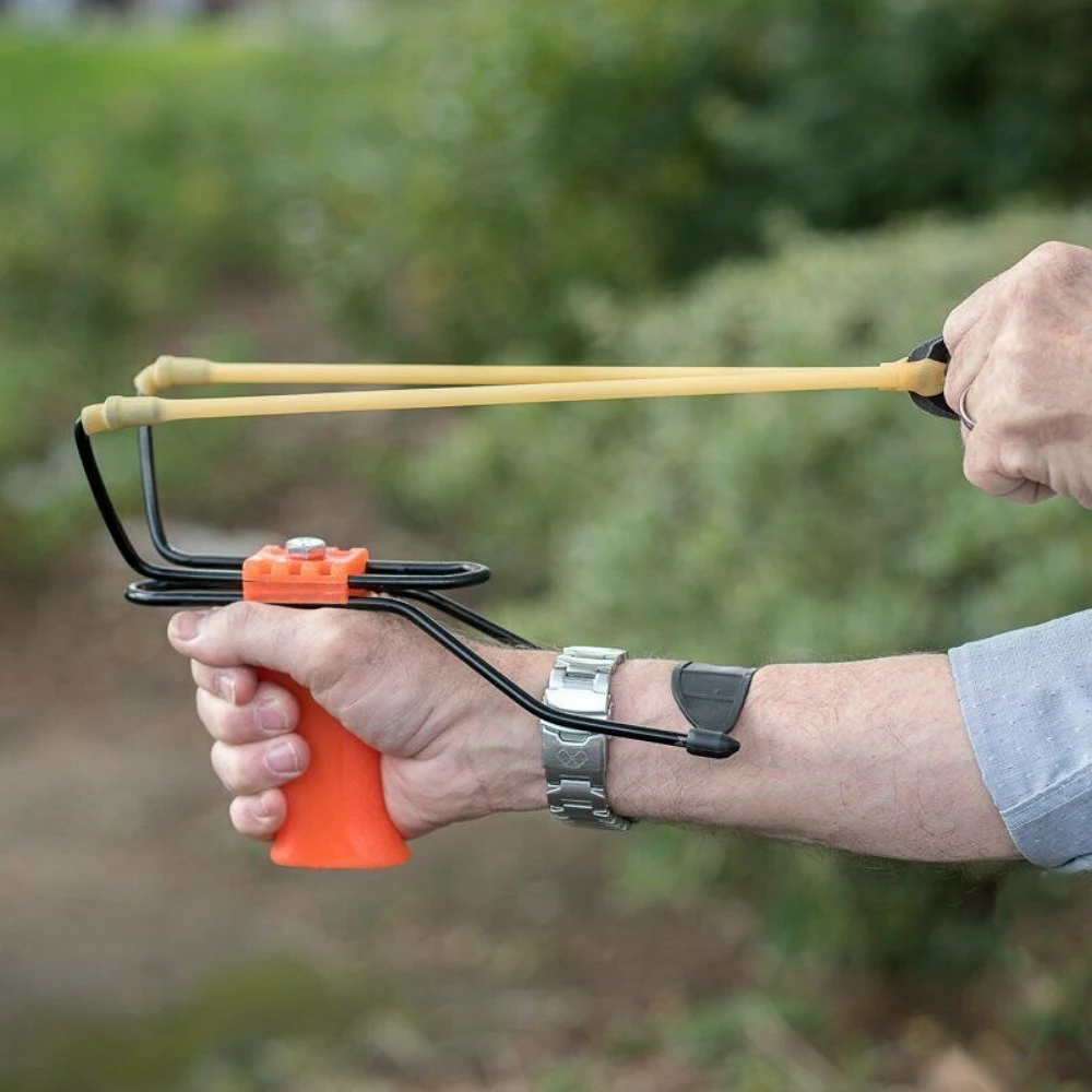 Slingshot slingshot with adjustable rest for wrist support metal fishing hunting games and sports. | Игрушки и хобби