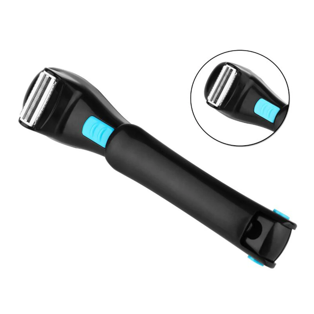 Foldable Electric Back Shaver Men Manual Back Hair Shaver Long Handle Back Leg Hair Shaver Razor Remover Body Trimmer 