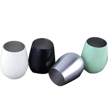 Нержавеющая сталь Stemless бокал для вина напитки виски небьющиеся очки Плоская стопа чашка с герметичными чашки для пикника