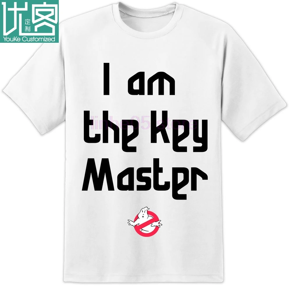 Мужская футболка с надписью Ghostbusters Key Master Классическая в стиле ретро