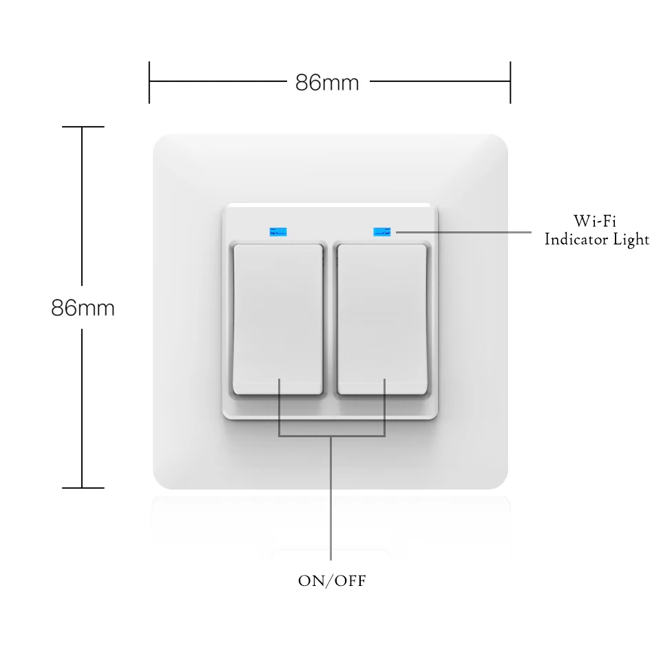 WiFi DE Smart 2 банда кнопочный переключатель съемный и съемный Смарт жизнь туя пульт дистанционного управления работать с Alexa Google Home
