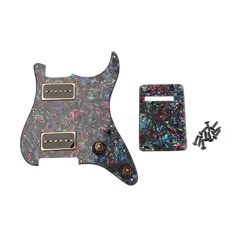

3-ply Loaded Pickguard HH Pickups+Back Plate+50pcs Pickguard Mounting Screws for Fender ST