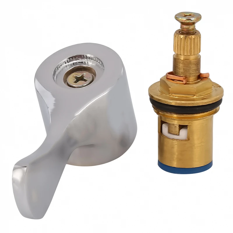 New Faucet 1/4 Turn Use Basin Sink Tap Reviver Handle Replacement Lever Heads Conversion Kit For