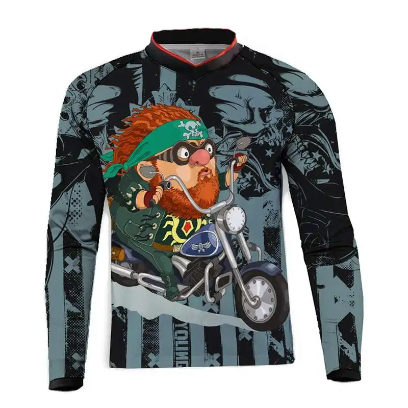 Эндуро Джерси для мотокросса bmx racing Джерси для горного велосипеда dh с коротким рукавом Одежда для велоспорта mx летняя футболка mtb - Цвет: G