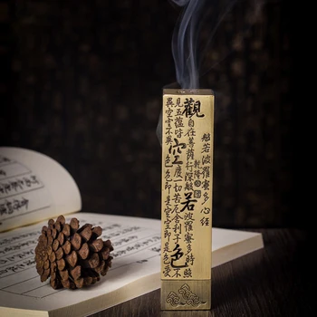

Buddhist Sutra Copper Incense Stick Burner Vertical Separate Creative Incense Holder Home Office Lucky Decor Zen Ornaments