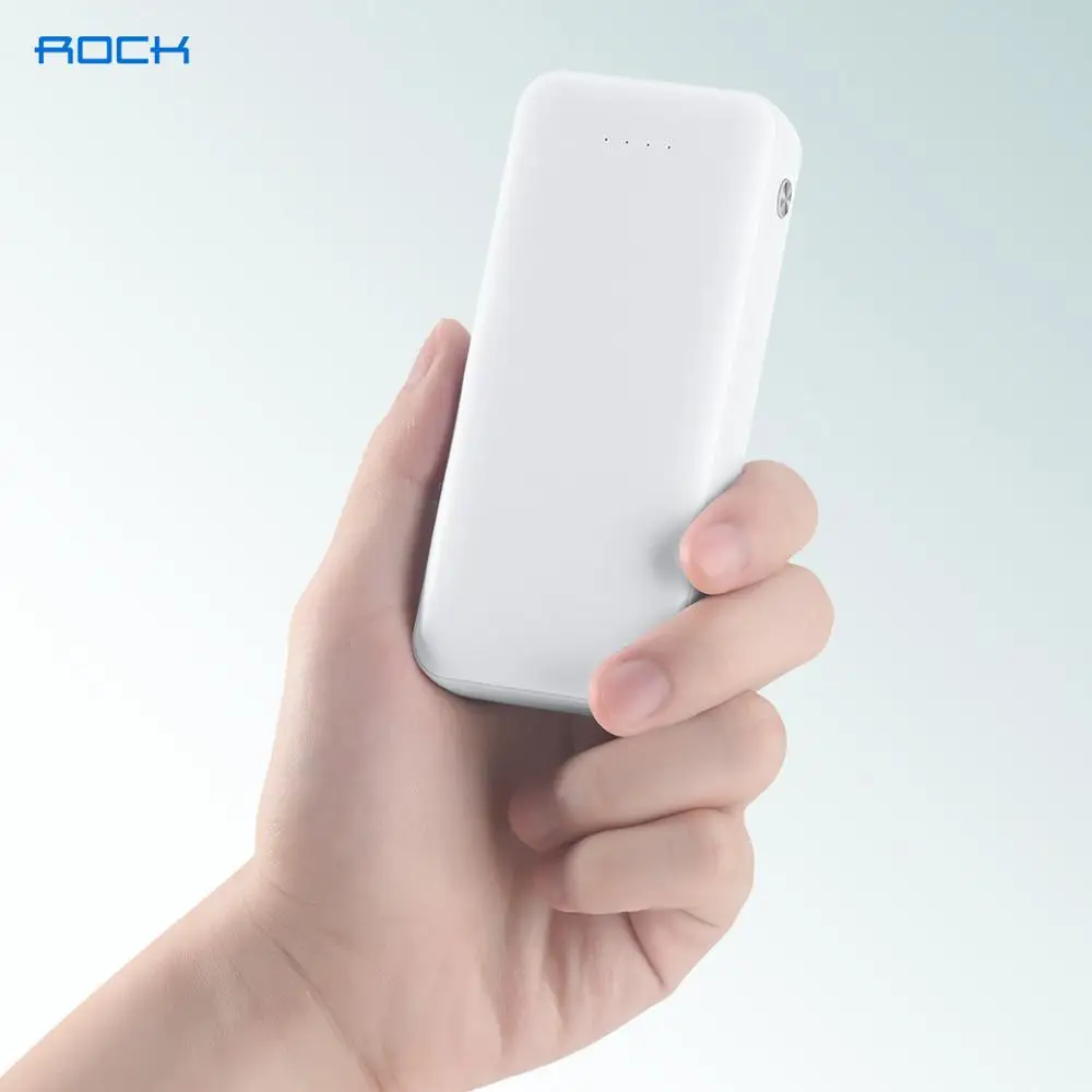 

ROCK 10000mAh Power Bank For iPhone Samsung Xiaomi Type C Powerbank Portable External Battery Fast Charging Charger Poverbank