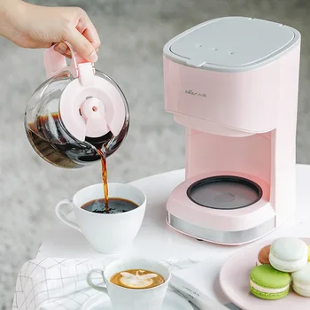 

Cute Fashion 0.7L Capacity Automatic Drip Type American Coffee Machine Cooking Tea Brewing Coffee Pink Coffee Brewer