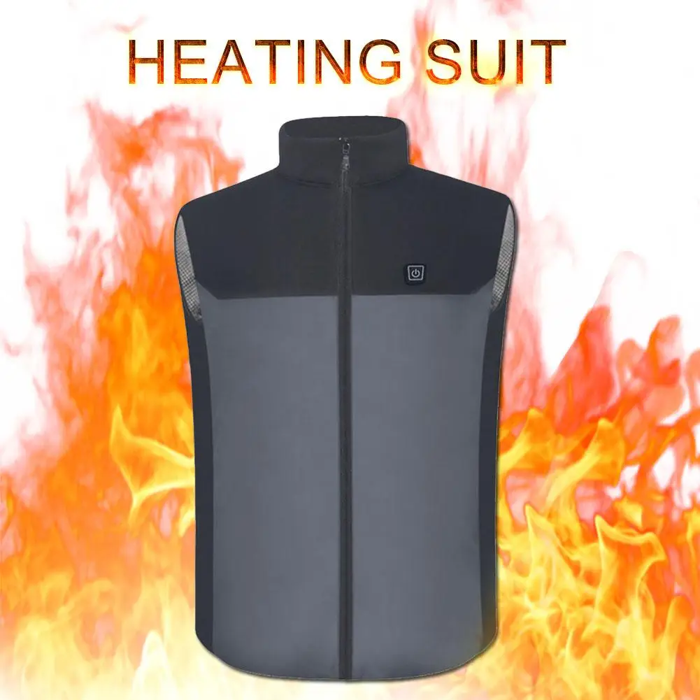

Winter Skiing Hiking Heated Jacket Winter USB Heated Vest Outdoor Heater Clothes Thermal Self Heating Vest Motorcycle Bike Ride4