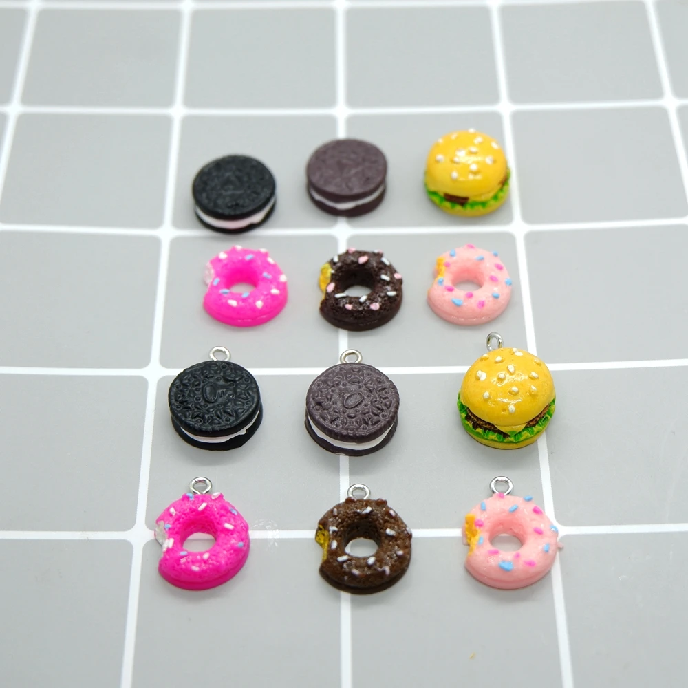 Пончики Oreo гамбургер подвески для ювелирные изделия изготовление браслетов