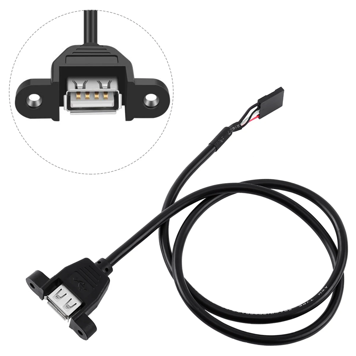 SOONHUA 5 Pin Internal Motherboard Female Header To USB 2.0 Female Adapter Extension Cable Motherboard 5 Pin To USB Female Cable