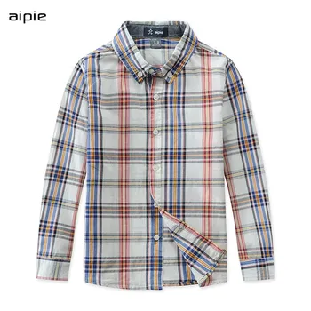 

Children Plaid Shirts Cotton 100% Long-sleeved Boy's shirts For 3-12 Year kids clothing