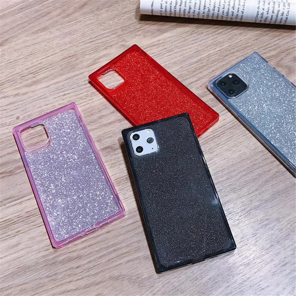 Lovebay квадратный противоударный чехол для телефона для iPhone 7 8 6 6s Plus 11 Pro X XR XS Max Блестящий Мягкий чехол из ТПУ