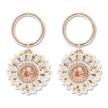 

Baroque Vintage Ear Studs Ethnic Earrings for Woman Needle Earring Circle