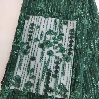 

Embroidered Net Fabric with beads With super Quality Cyndi-59.6801 African Tulle Lace Fabric For party Dress