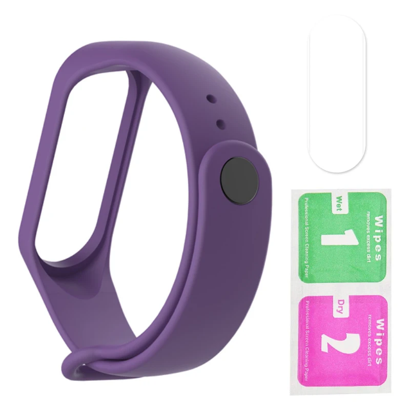 50 шт./лот, ремешок mi Band 3 и 4, силиконовый ремешок для часов Xiao mi, браслет Four Xio mi Xaio mi Xia mi Xao mi Xaiomy - Цвет: 010