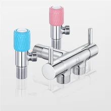 1/2-дюймового медного хромированный угол Керамика сердечник клапана в один из двух Трехходовой угловой вентиль& прямой питьевой воды клапана Youpin