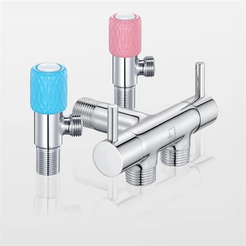 

1/2inch Brass Chrome Plated Angle Ceramic Valve Core One in Two Out Three-way Angle Valve & Direct Drinking Water Valve