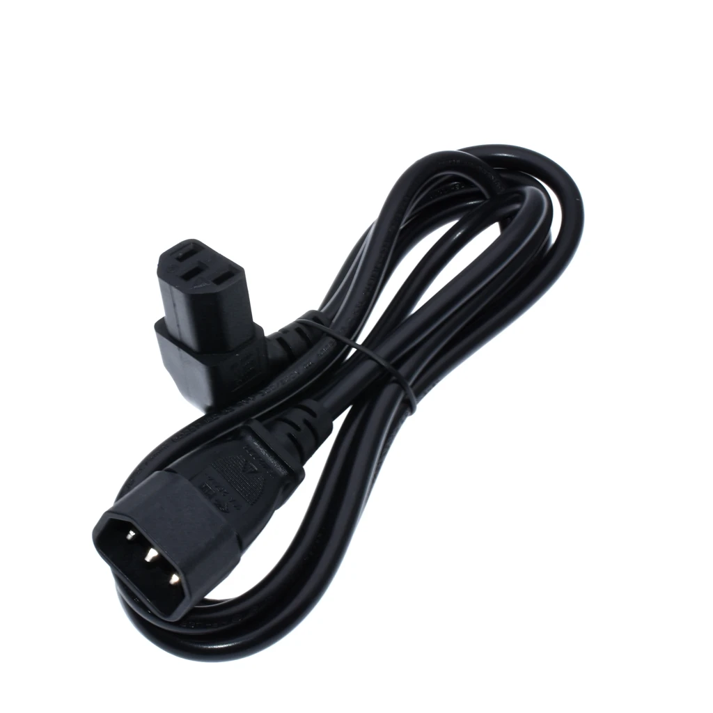 

180cm C14 to angled down C13 Extension Power cord,IEC Male to angled Female cable,C13 to C14,H05VV-F 3G 0.75MM