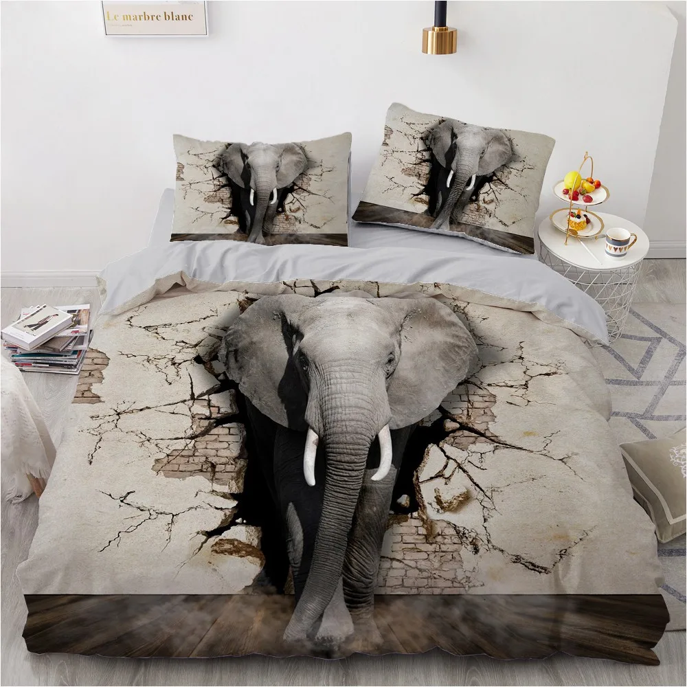 Bedding Sets 3D Custom Duvet Quilt Cover Set Comforter Bed Linen Pillowcase King Queen Full Double Animal Dinosaur Home Texitle | Дом и сад