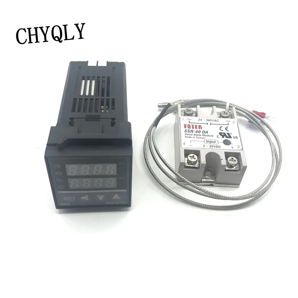 Двойной цифровой RKC PID C100FK02 V * AN 110 240 В твердотельное реле SSR40DA температурный