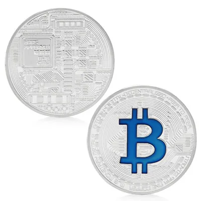 Темный хаки Позолоченные Биткоин памятные монеты коллекционные BTC художественная коллекция физический Q9QA - Цвет: Темный хаки