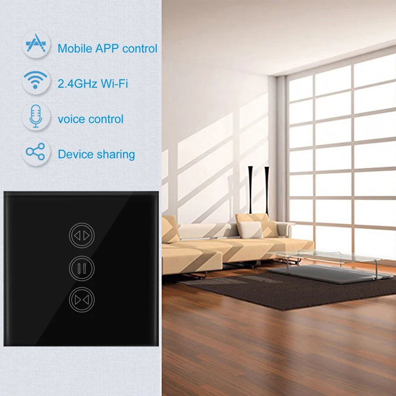 

Tuya Smart Life WiFi Curtain Switch for Electric Motorized Curtain Blind Roller Shutter, Google Home, Amazon Alexa Voice Control
