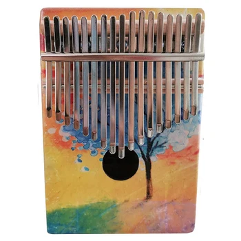 

Kalimba 17 Keys Thumb Piano with Study Instruction and Tune Hammer Wood Hand Finger Piano Mbira Gifts for Kids Adult Beginners (