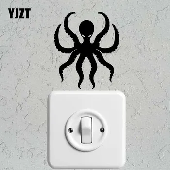 

YJZT Animal Octopus Wall Switch Sticker Decal Creative Cartoon Vinyl Living Room Decor 17SS-0685