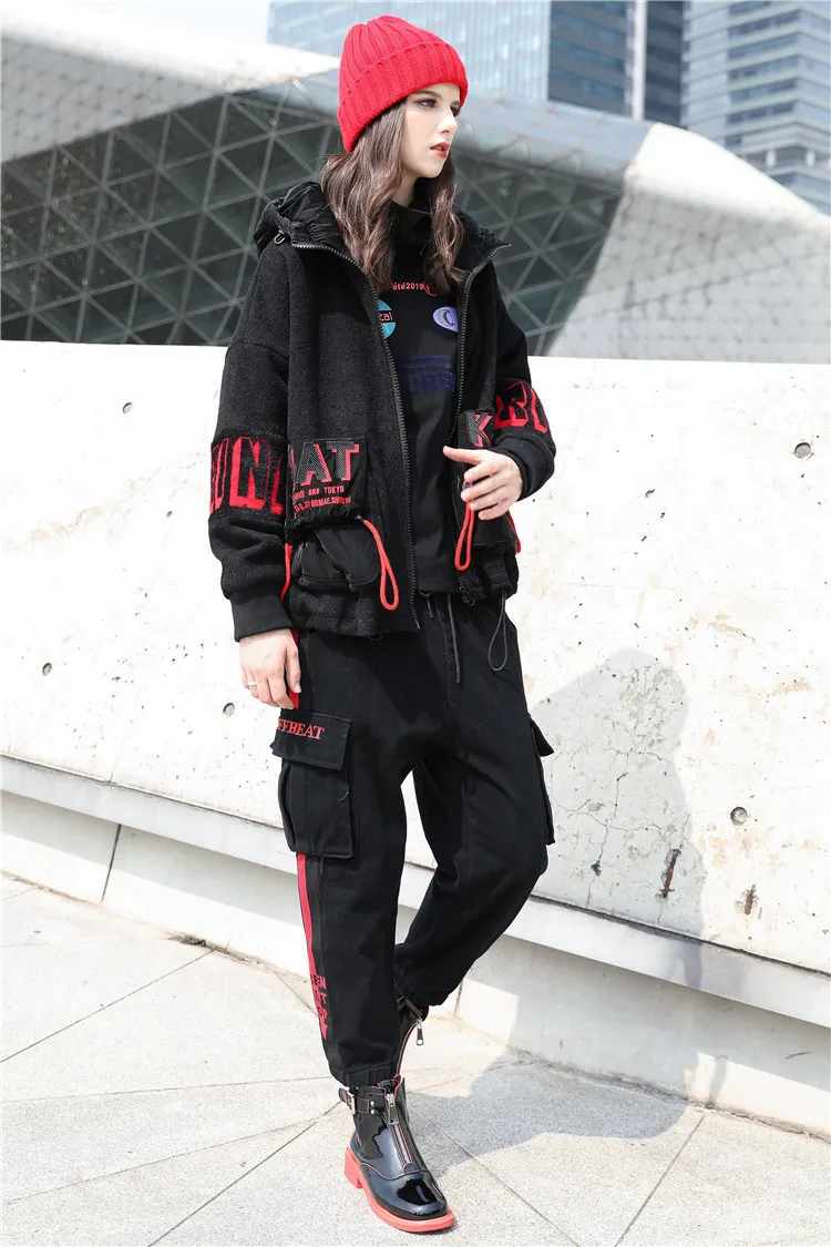 Max LuLu, зимняя Модная европейская женская утепленная одежда в стиле панк, женские куртки с капюшоном и принтом, повседневные теплые пальто, зимняя уличная одежда