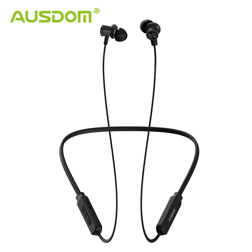 Economici AUSDOM S5 di Sport Senza Fili di Bluetooth del Trasduttore Auricolare Auricolare Leggero Magnetico Neckband Bluetooth Cuffie Auricolari Con Borsa per il trasporto