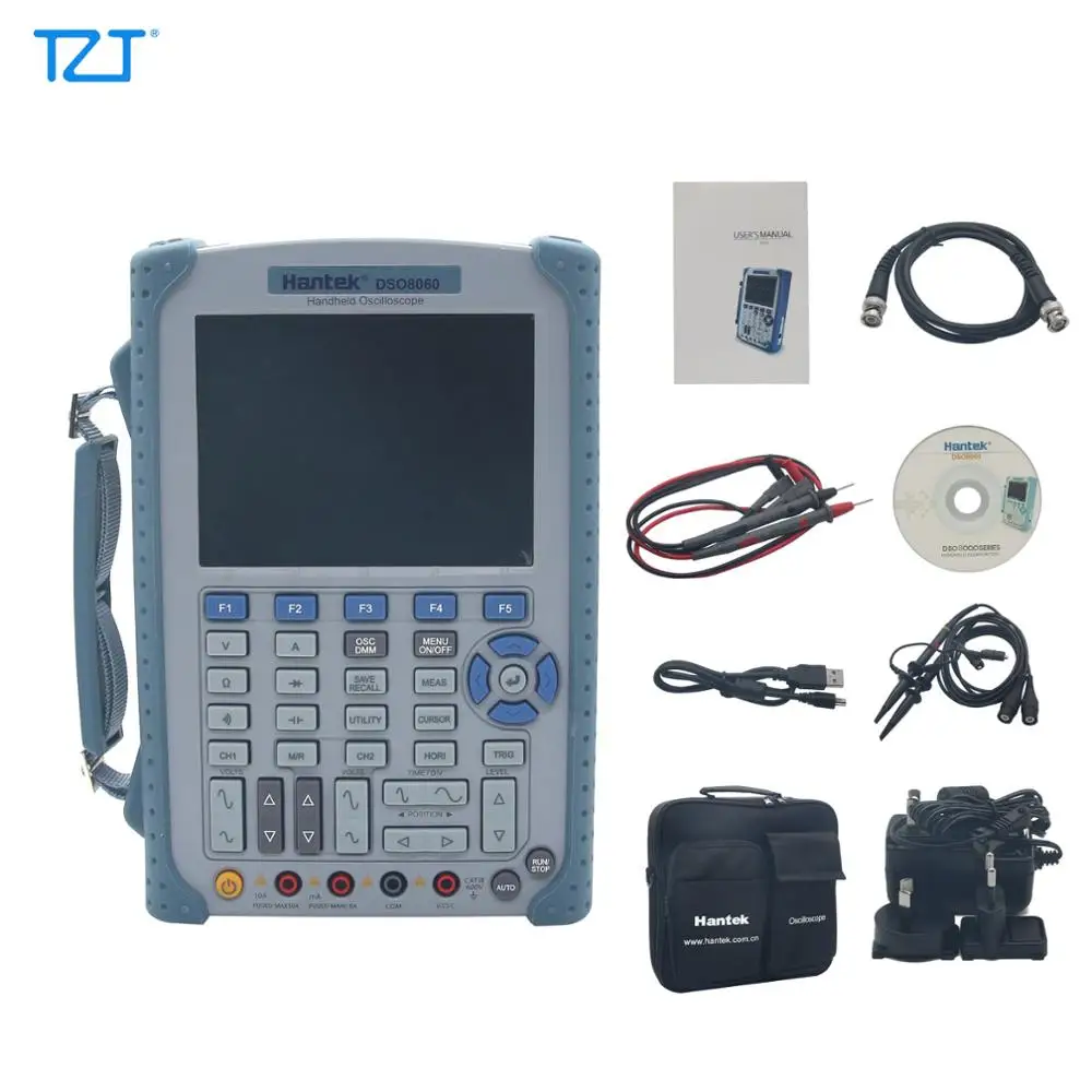 Ручной осциллограф TZT Hantek DSO8060 5 в 1 DMM анализатор спектра счетчик частоты