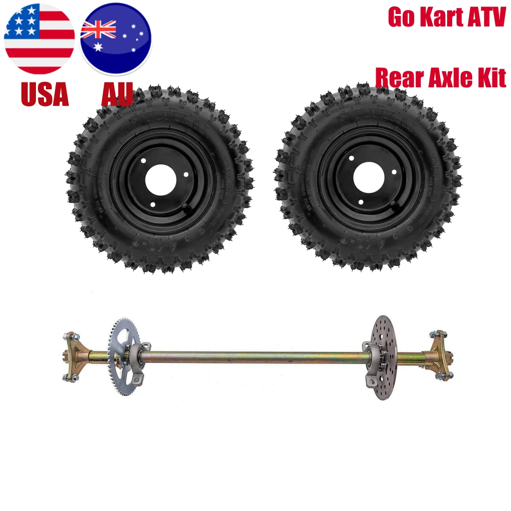 Go Kart Rear Axle Assembly Kit 6"  Wheels Hubs for Mini Kids ATV QUAD Buggy 