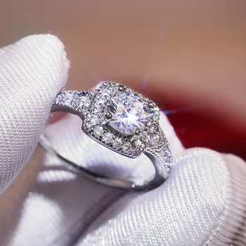 

Huitan Simple Women Wedding Band Wholesale Bridal Accessories Jewelry Midi Rings With AAA Cubic Zircon Stone Femme Finger Rings