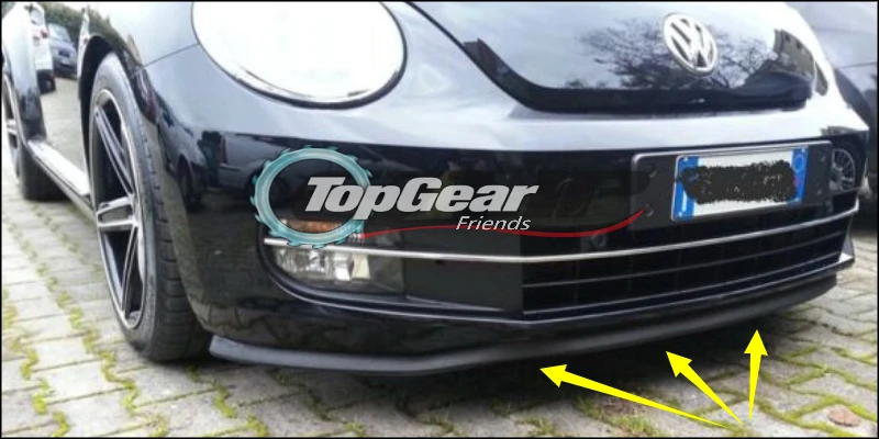 Deflecteur De Levre De Pare Choc Pour Volkswagen Vw Nouveau Coccinelle Bjella Jupe De Spoiler Avant Pour Fans Tg Vue De Voiture Kit De Carrosserie Bande Aliexpress