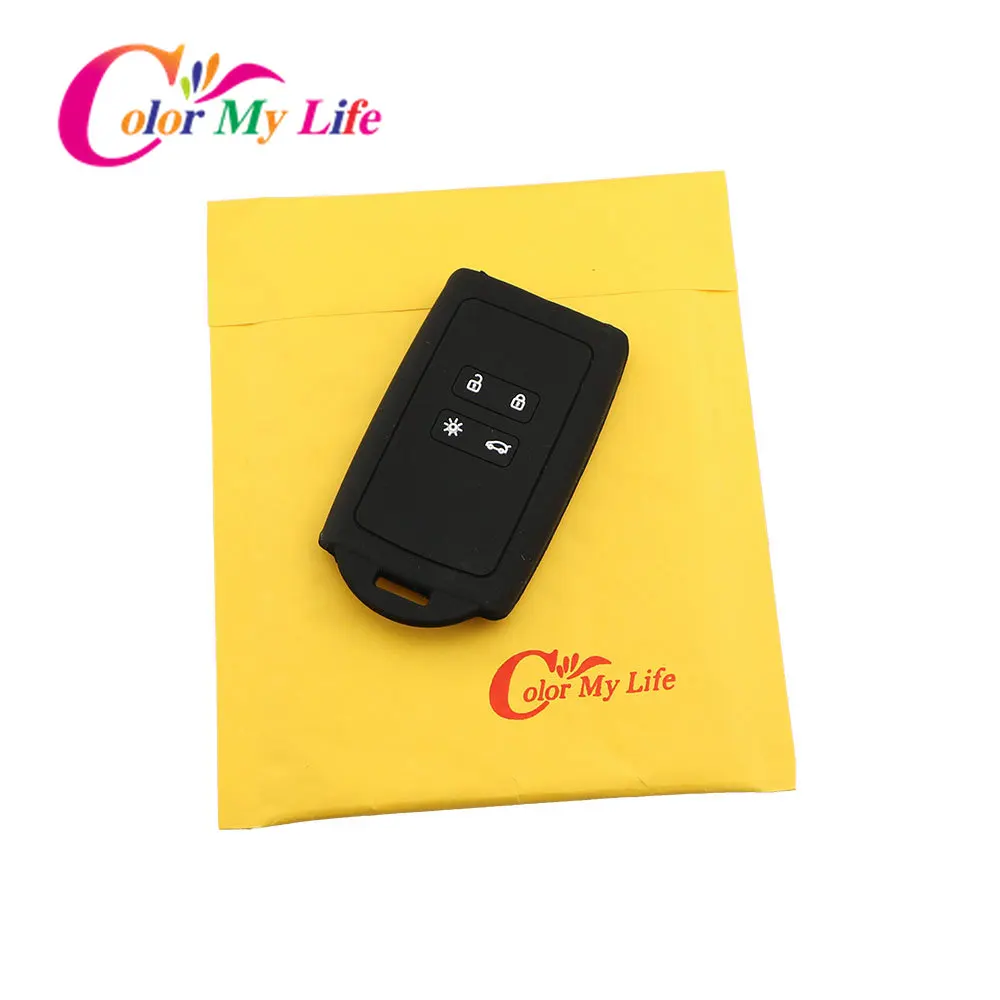 Чехол брелок Color My Life для Renault Koleos Kadjar Megane Talisman Captur Espace Clio 2017 2020|silicone key fob cover|silicone