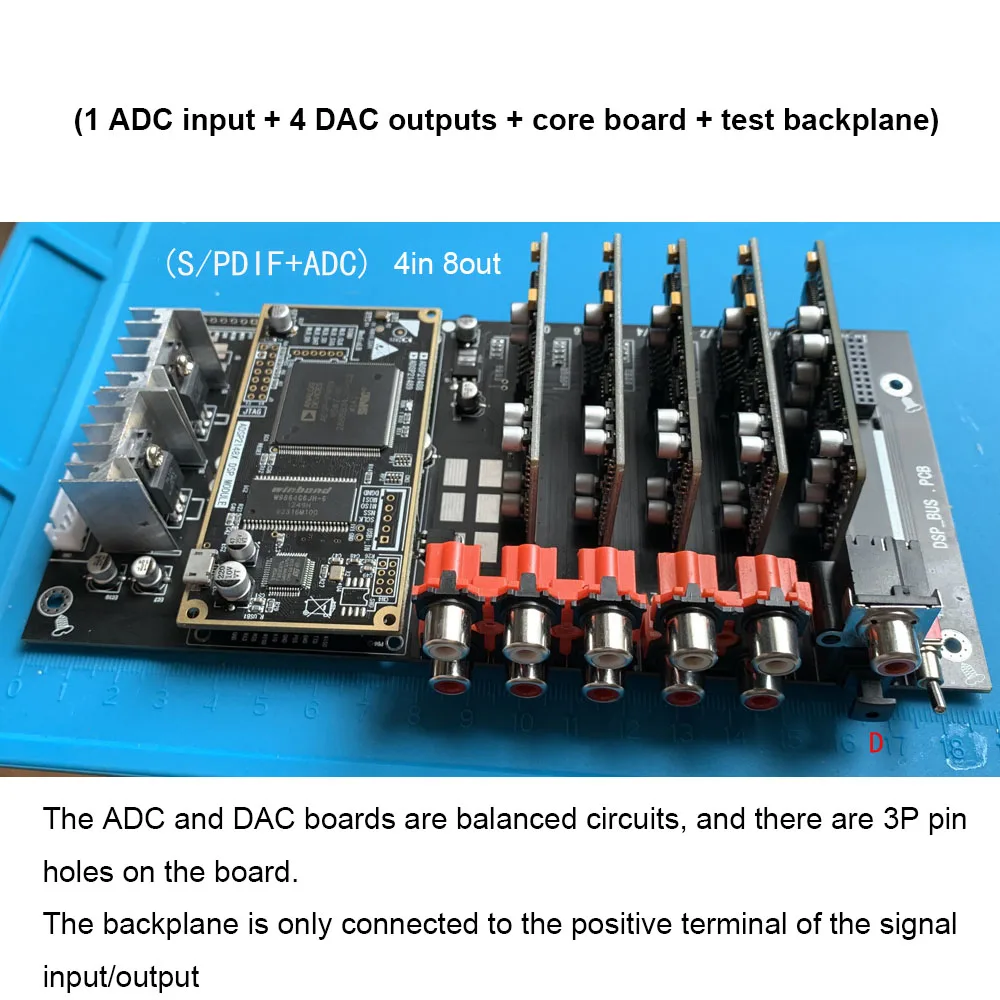 Lusya ADSP21489 макетная плата АЦП PCM1804 Вход ЖК дисплея + DAC PCM1798 Выход доска 4 в 8 процессор