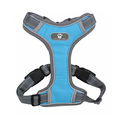 Blue Harnesses Поводок для собак Oxford Burst устойчивый ошейник для больших собак трехслойная ткань для средних и больших собак сбруя-жилет товары для домашних животных - Цвет: Blue Harnesses