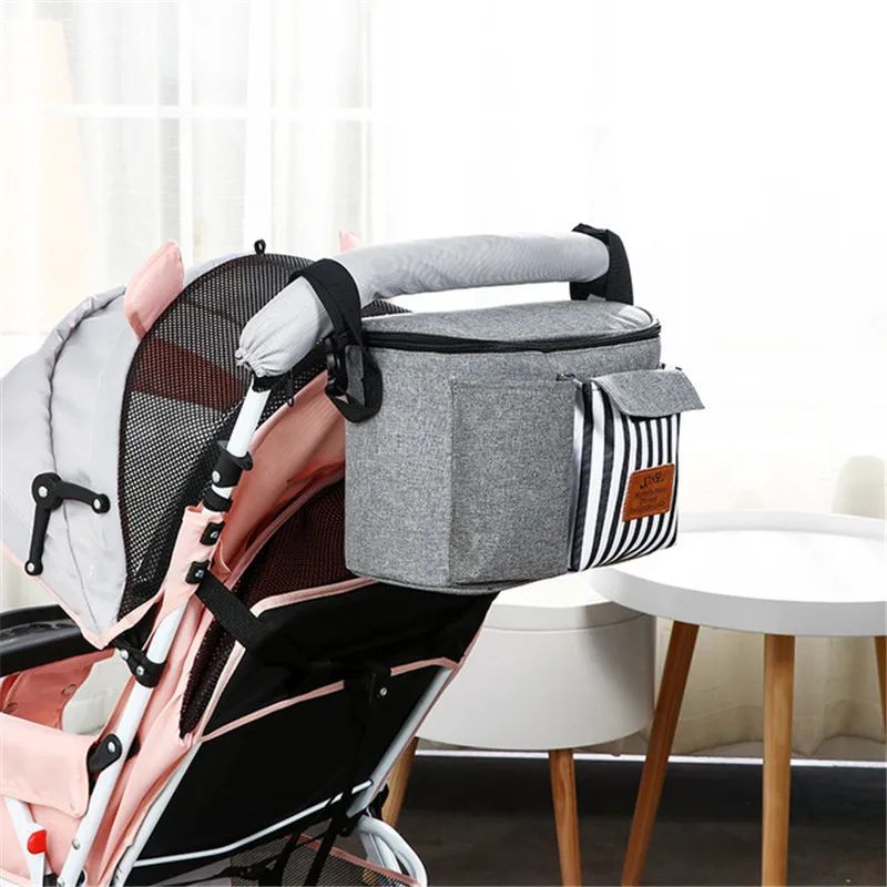 

Модная сумка для детской коляски, большая дорожная подвесная сумка-Органайзер для подгузников для мам, колясок