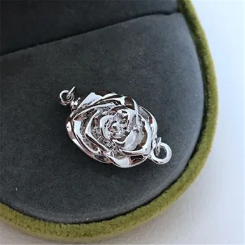 

DIY Necklace Bracelet Connectors Clasp 18K Gold Plating Copper Cubic Zirconia Clasps For Jewelry Making Fastening Accessories