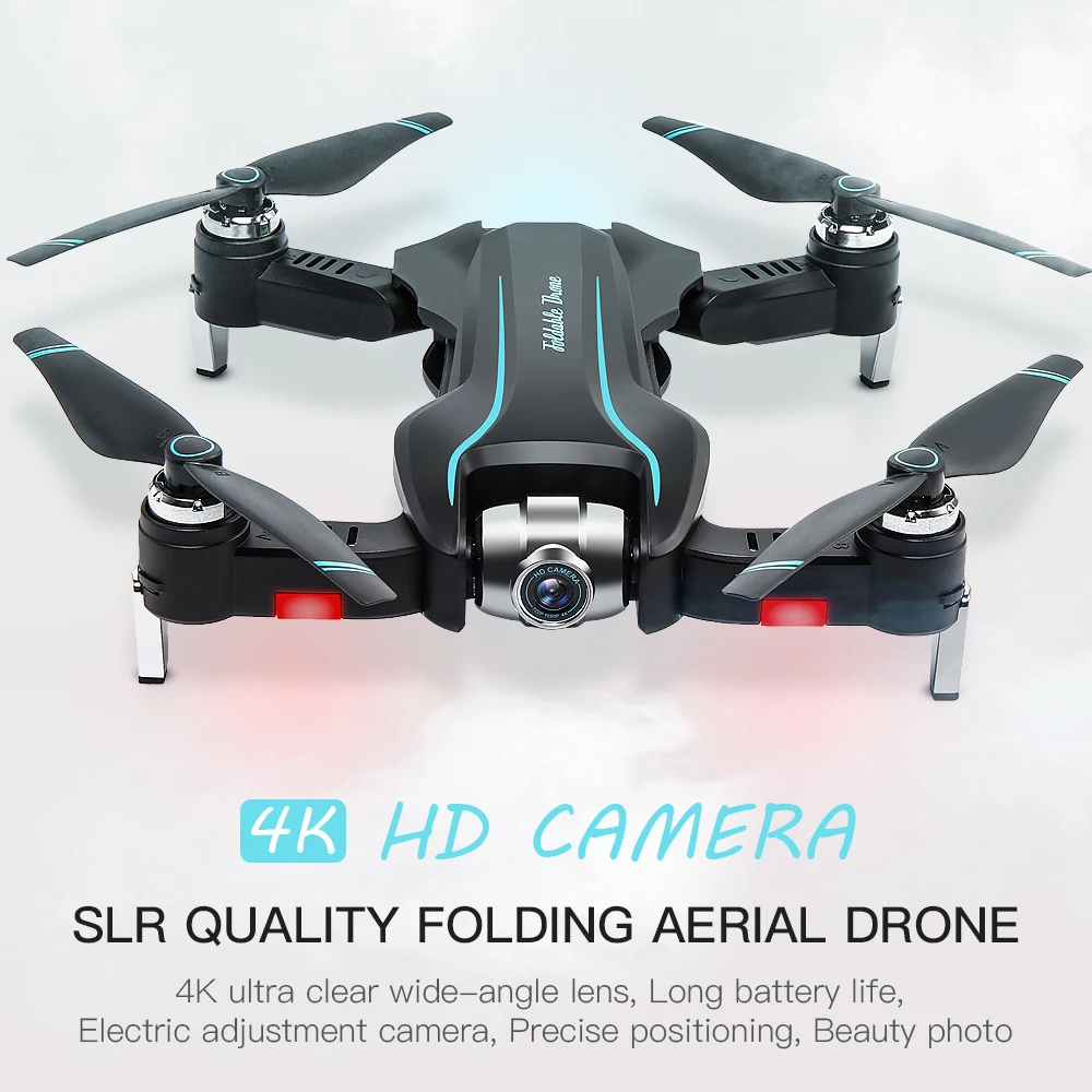  Foldable Drone S17 50 Times Zoom ESC Dual Camera HD WIFI FPV Optical Flow RC Quadcopter Helicopter 