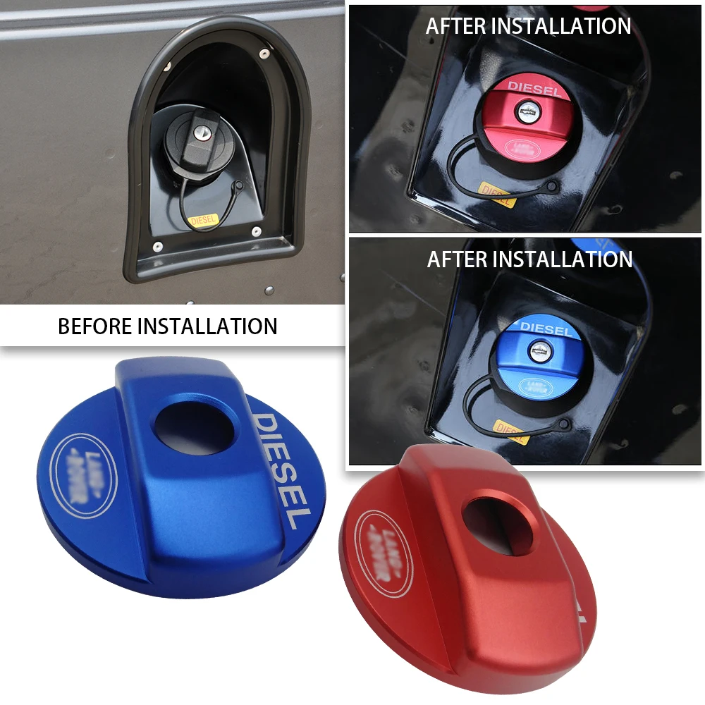 Red/blue Fuel Tank Cap Trim Sticker For Land Rover Defender 110 For