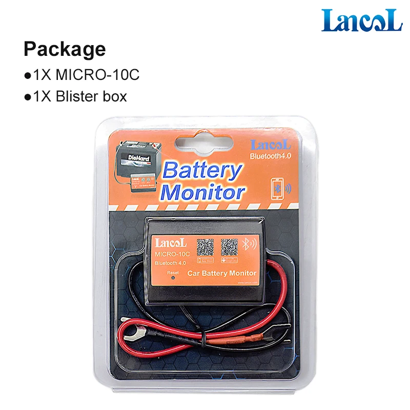 Lancol MICRO-10 C New Version Bluetooth Battery Teater 12V Car Voltmetery Monitoring Phone Show Battery System Analyzer