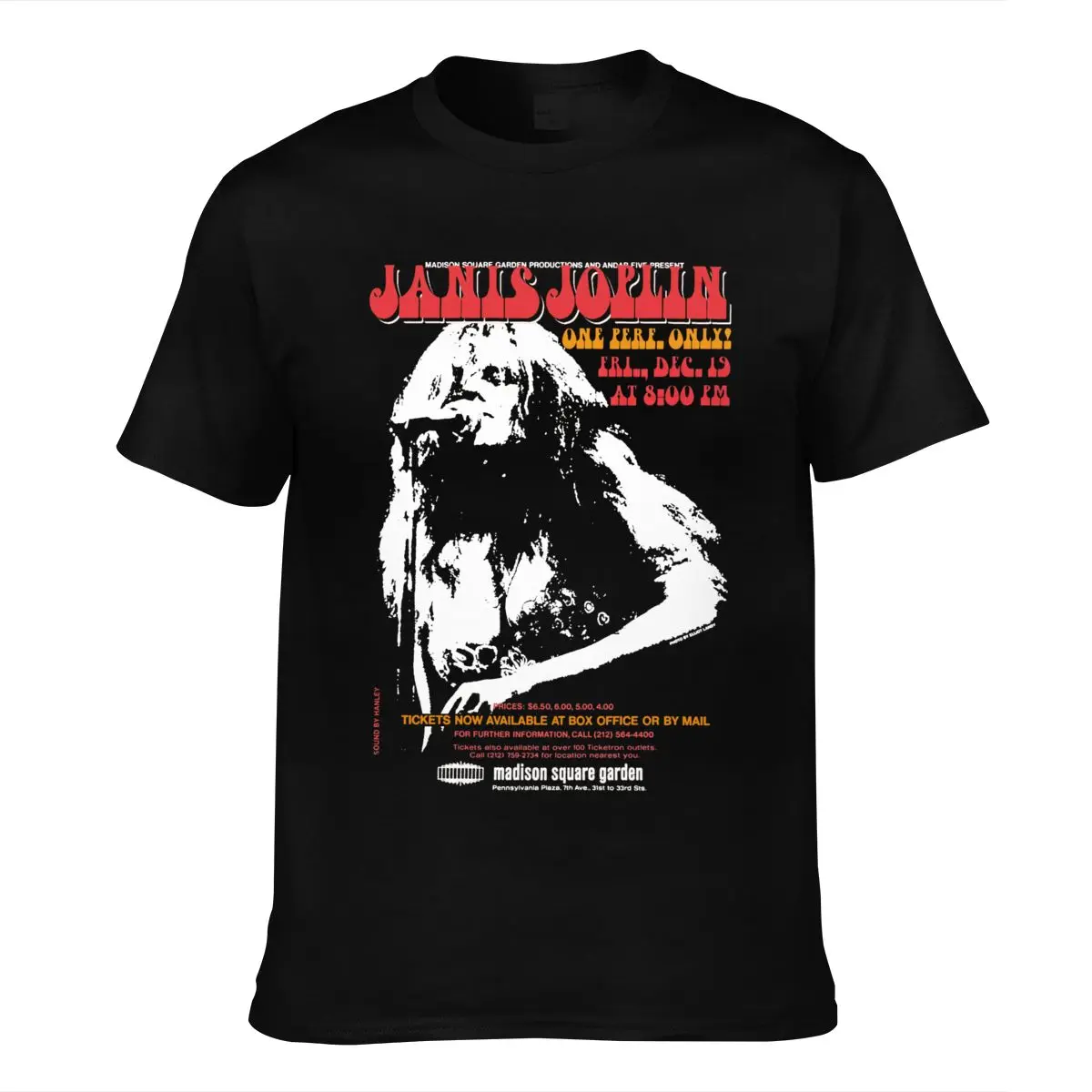 

Amplified Janis Joplin Madison Square Gardens Mens Band T-Shirt